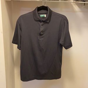 Gray collard performance shirt